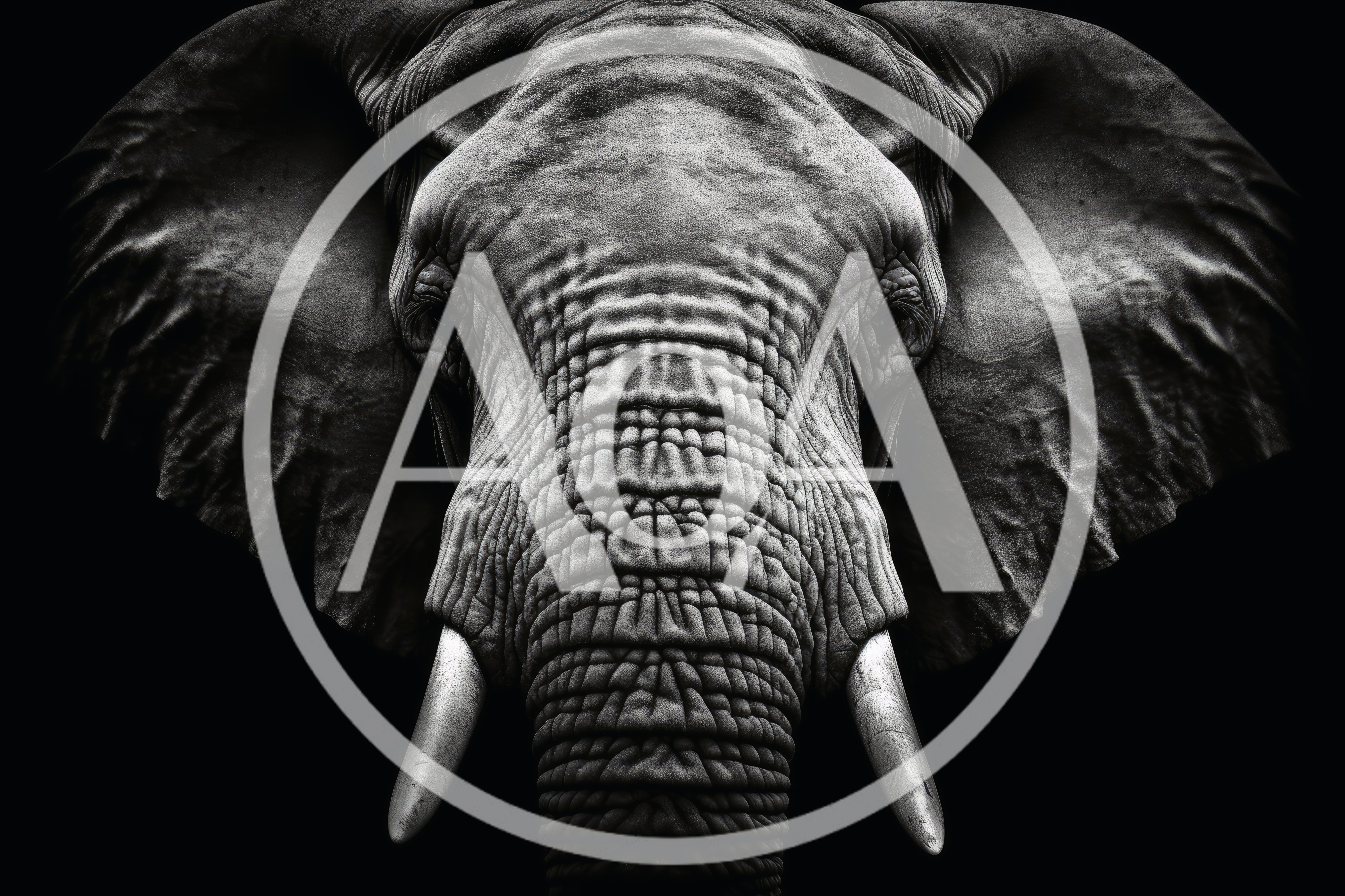 Close Up Portrait Of An African Elephant