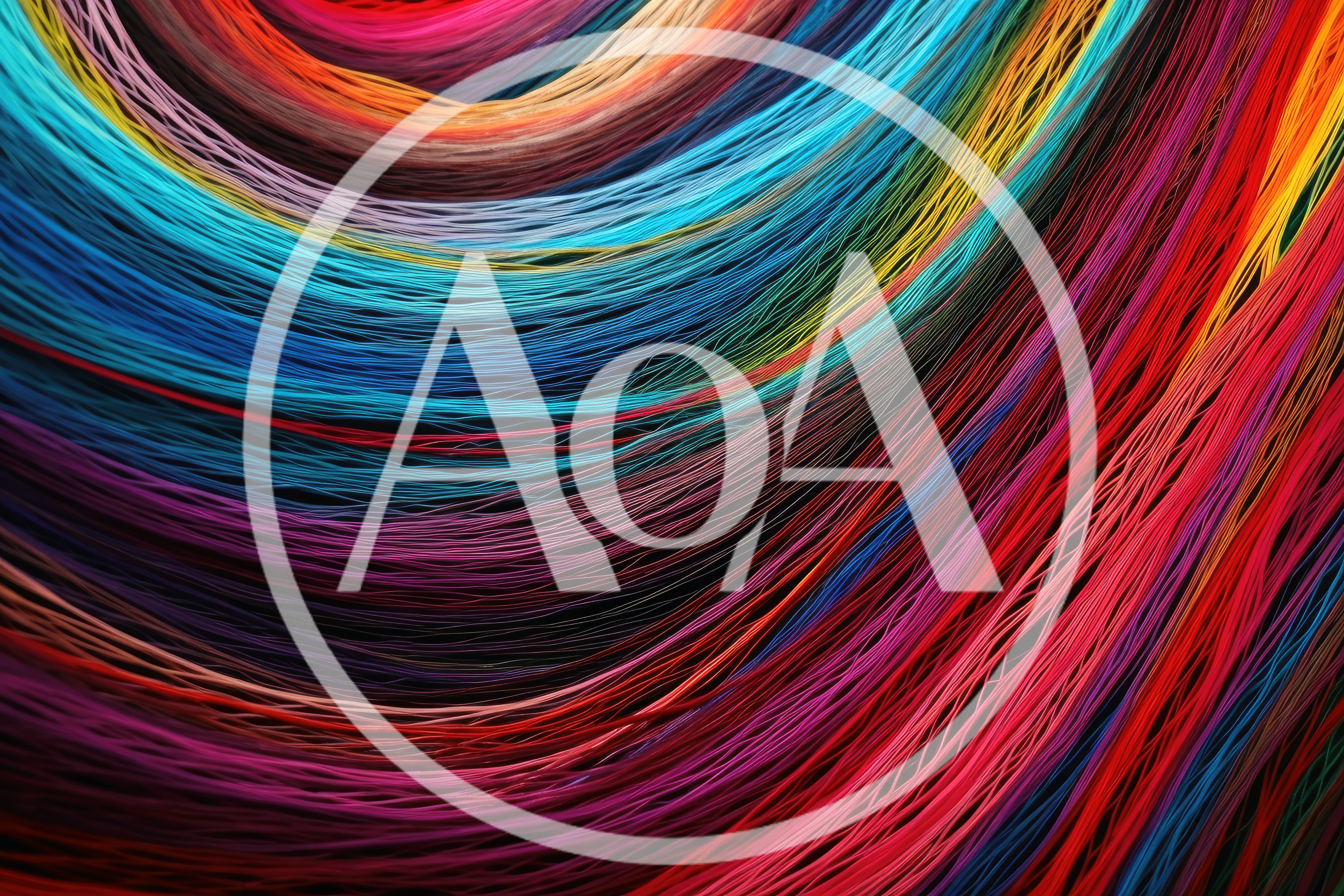 Abstract Background Of Vibrant Multicolored Fiber Optic Strands