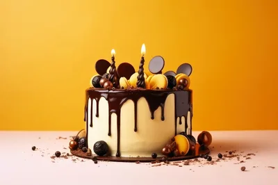 Decadent Chocolate Drip Cake With Birthday Candles