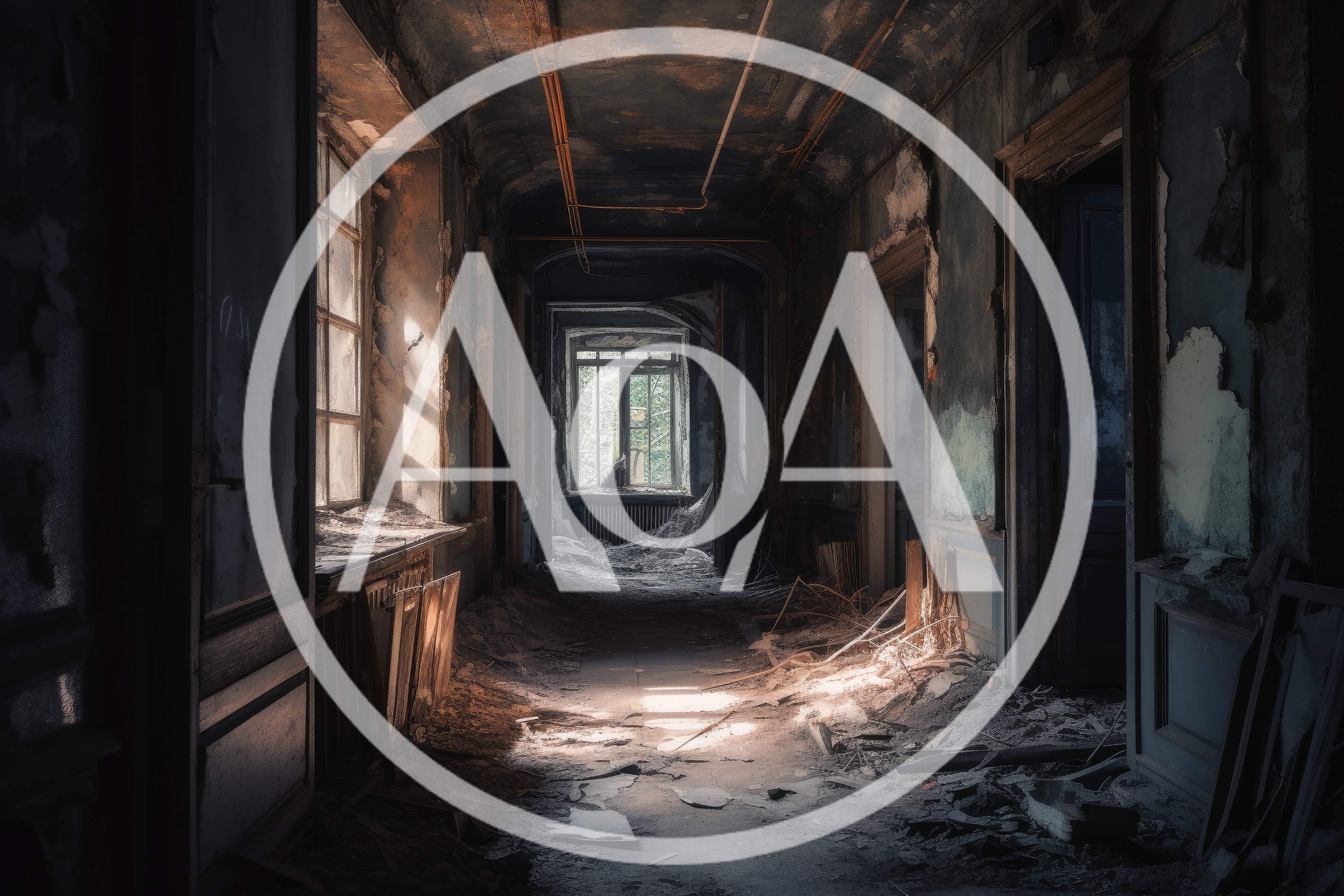 Dilapidated Hallway In An Abandoned Building