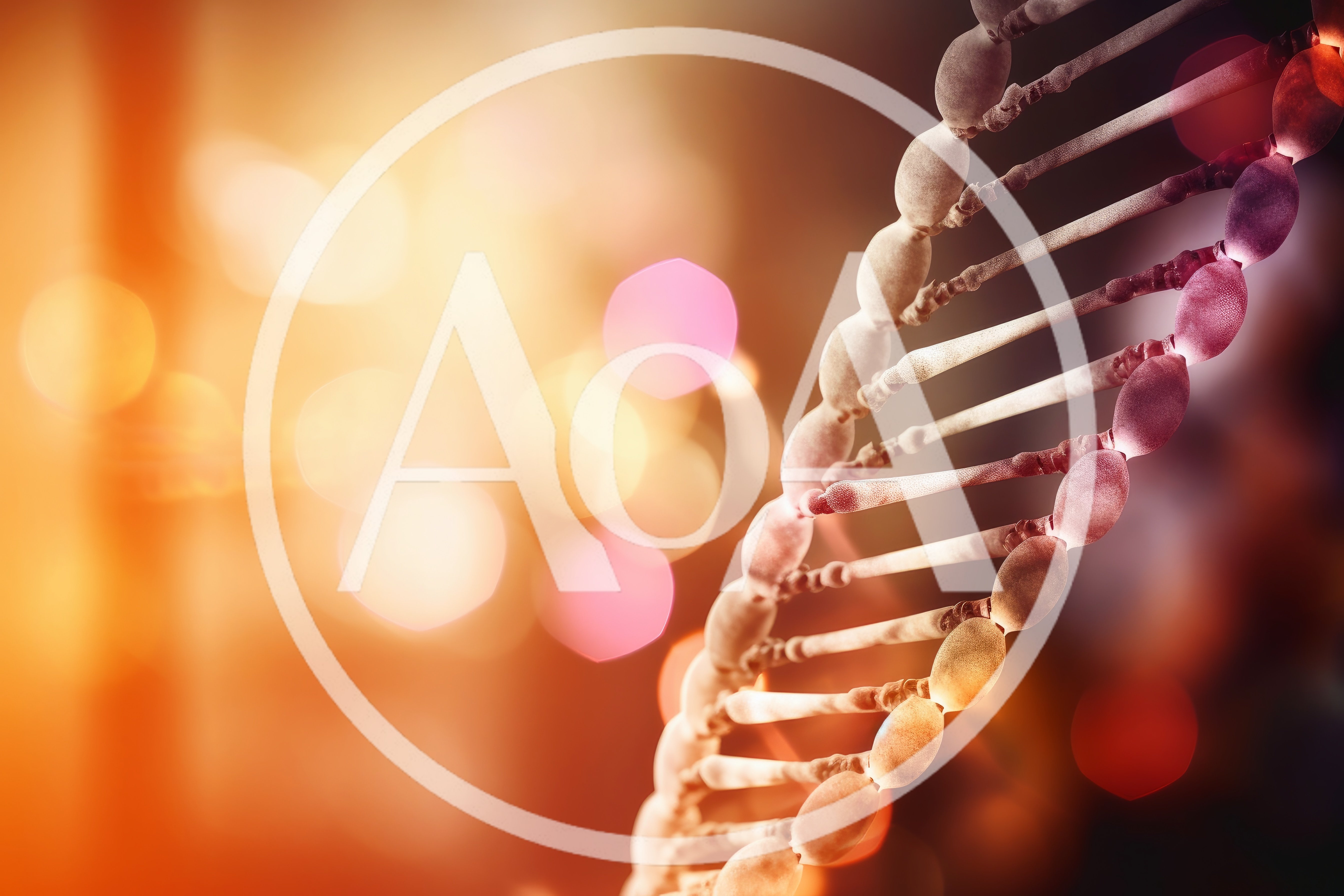 3D Rendered DNA Double Helix Structure