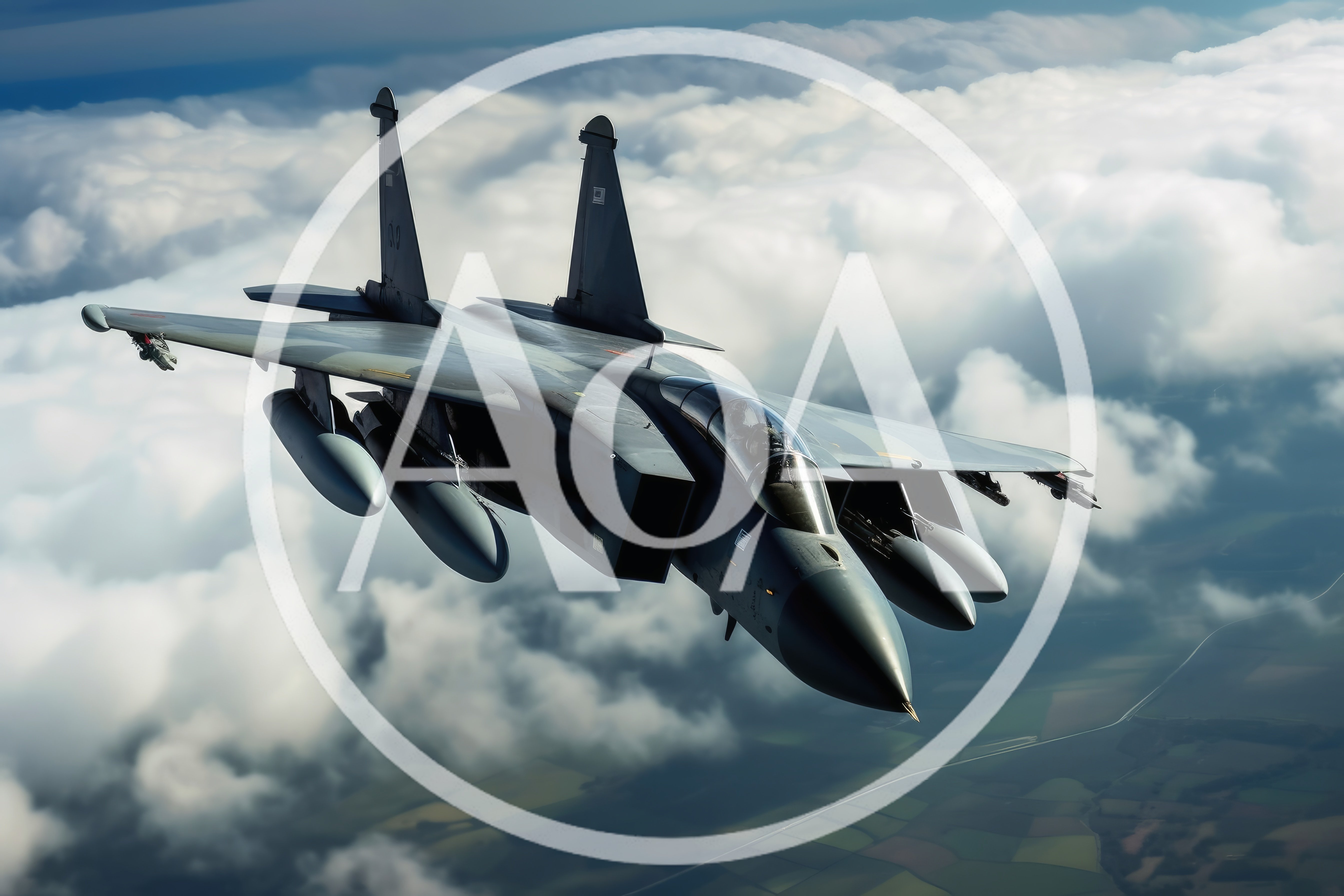 F-15 Eagle Fighter Jet Flying Above Clouds