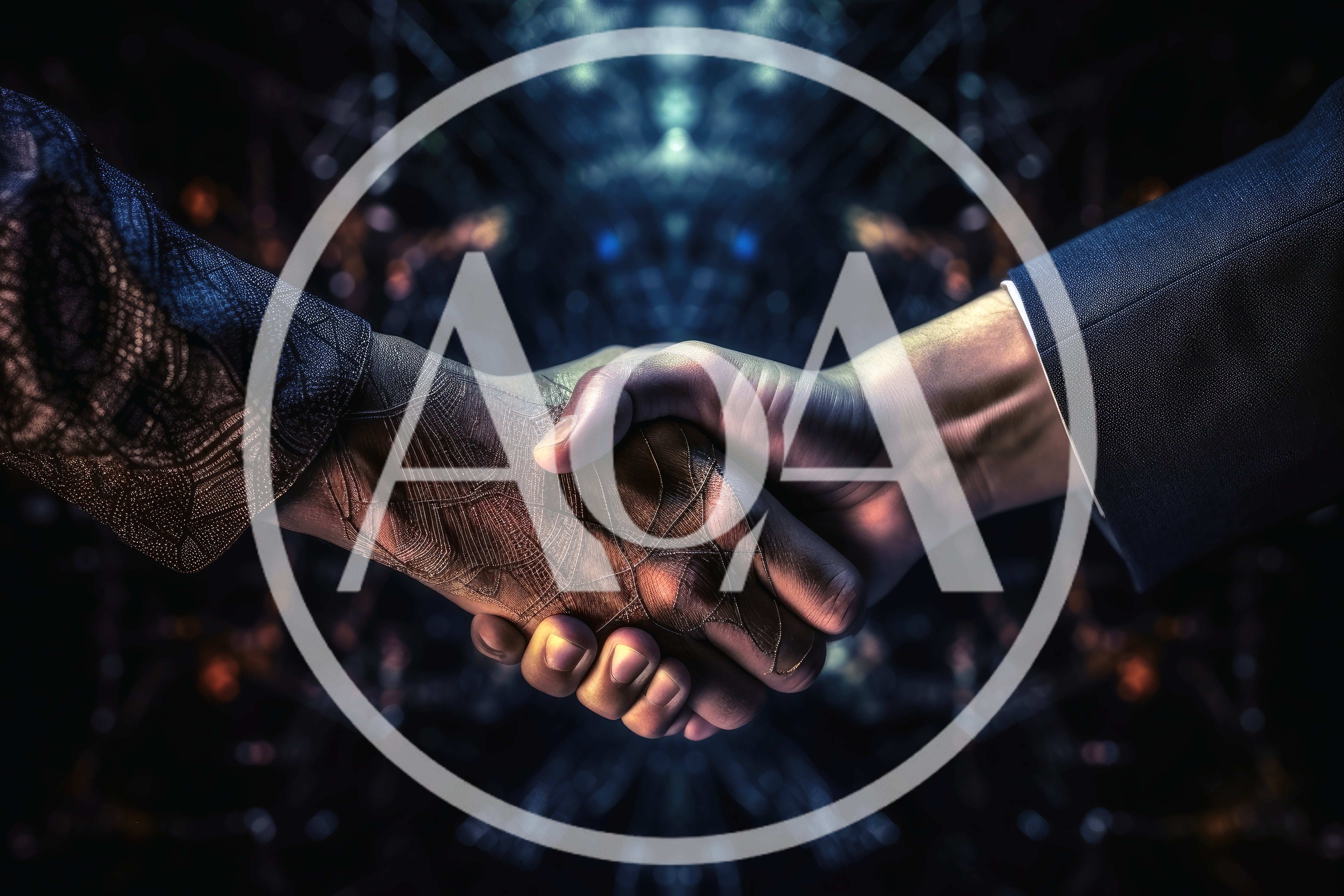Digital Human And Robot Handshake In Cybernetic Space
