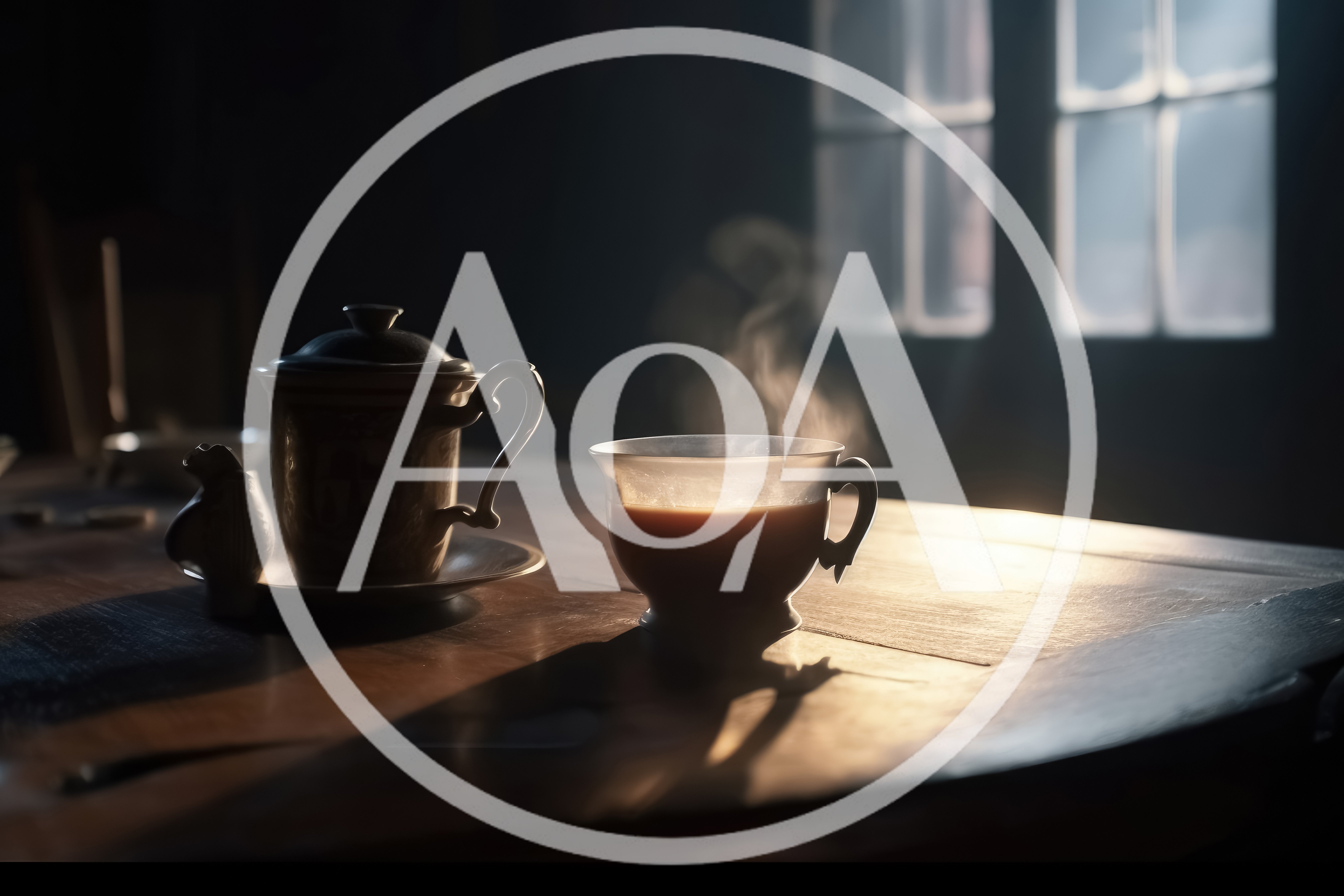 Steaming Cup Of Tea On A Wooden Table