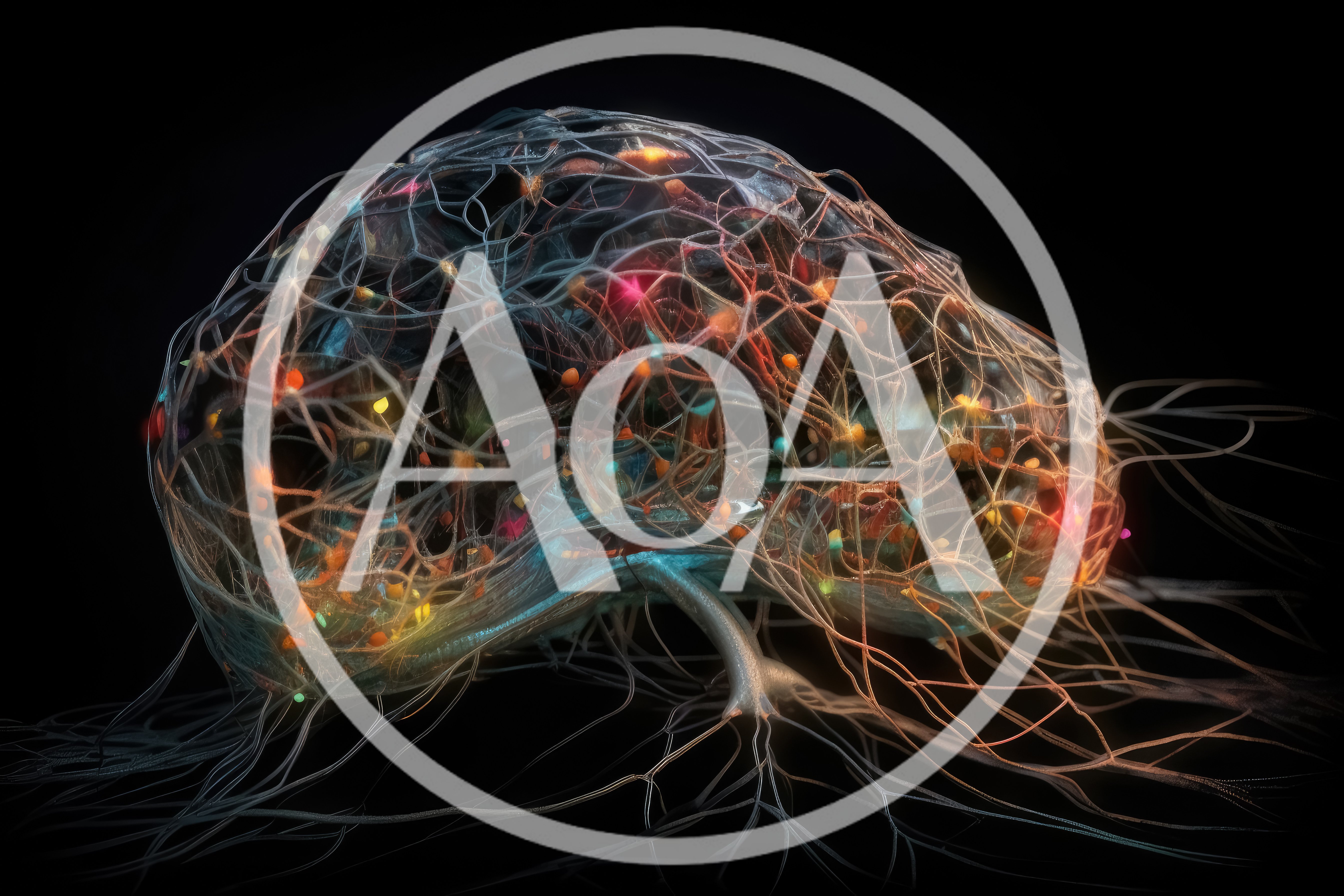 Abstract Digital Neural Network Brain Visualization