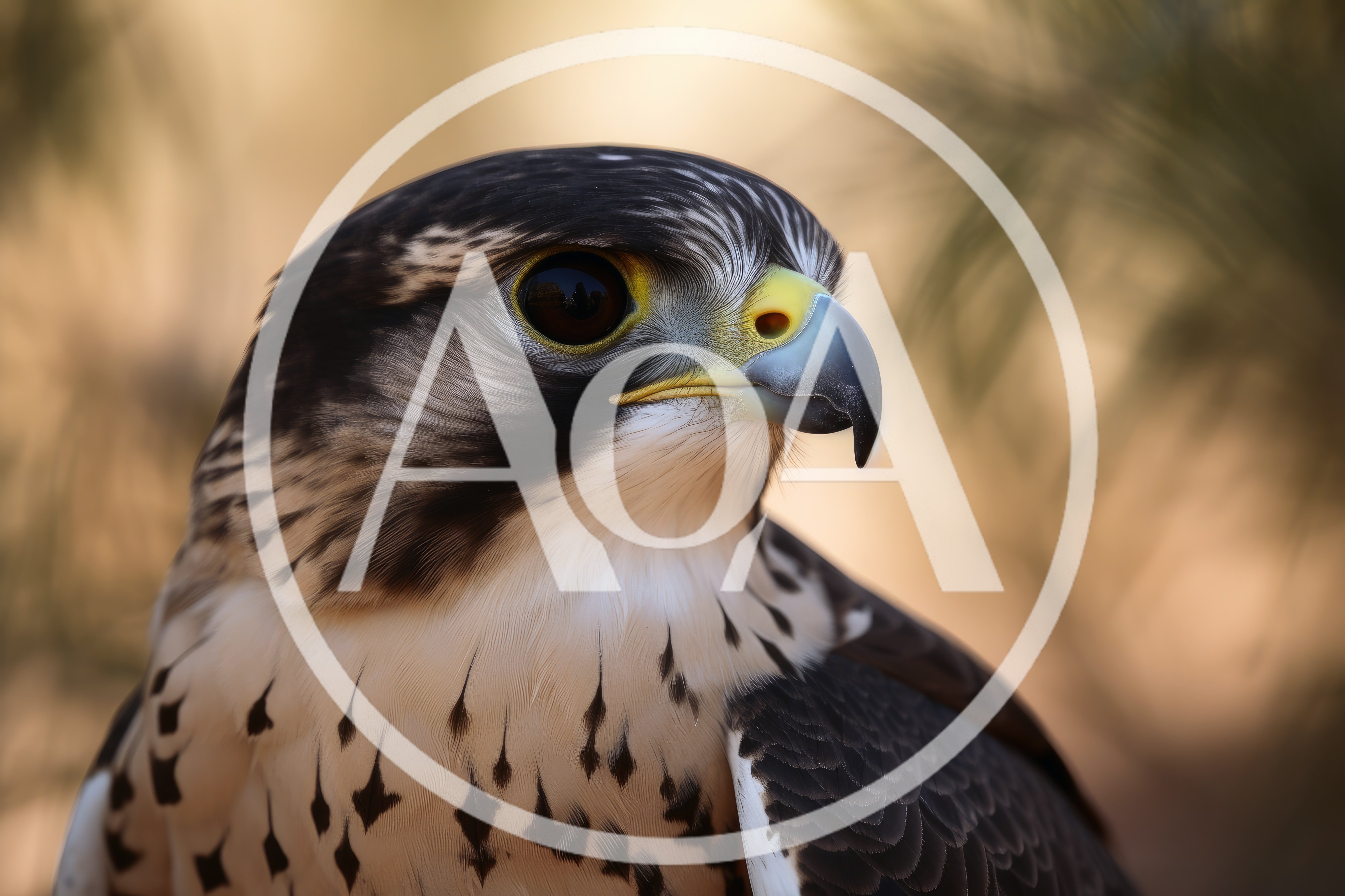 Close Up Portrait Of A Peregrine Falcon