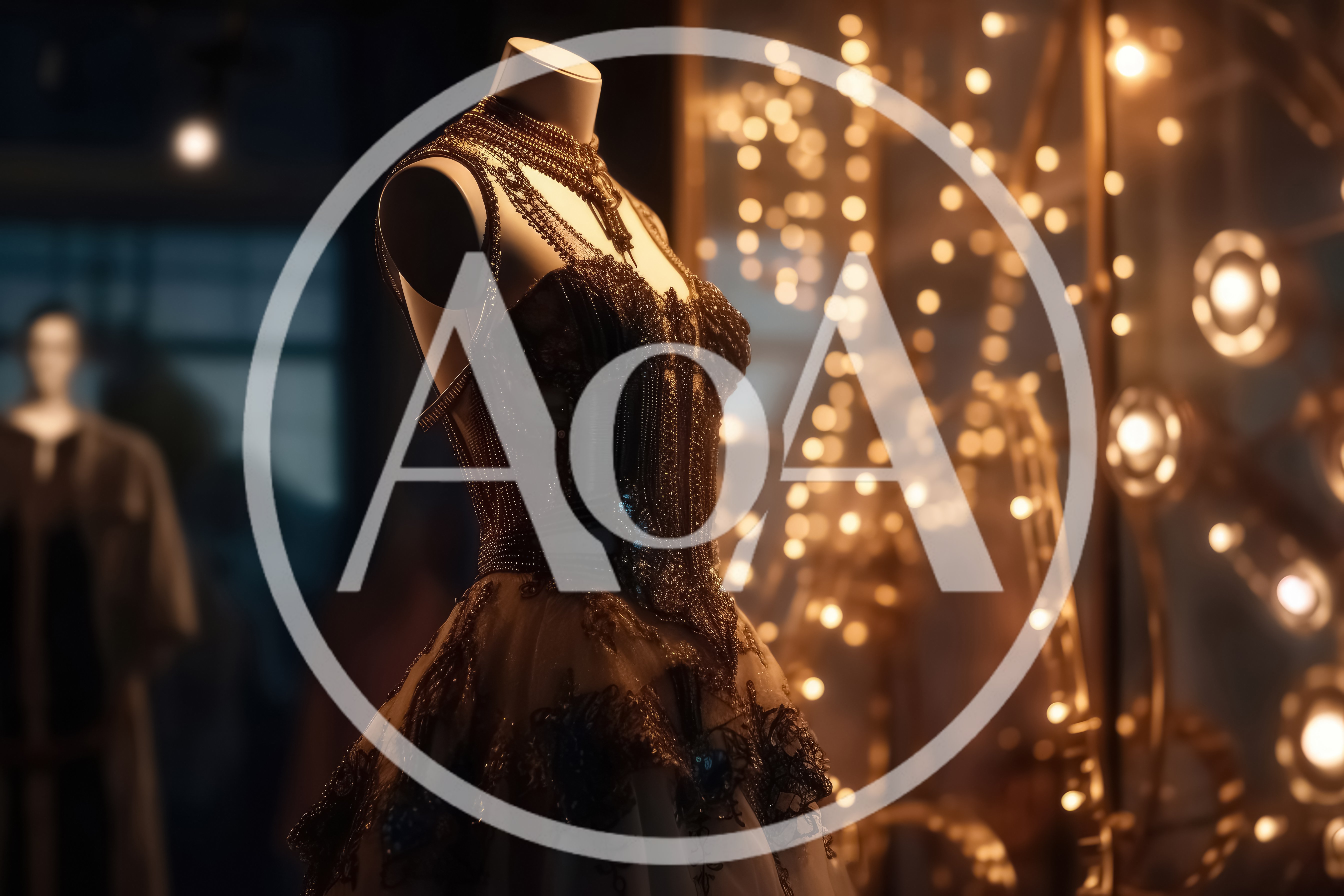 Ornate Evening Gown On A Store Mannequin