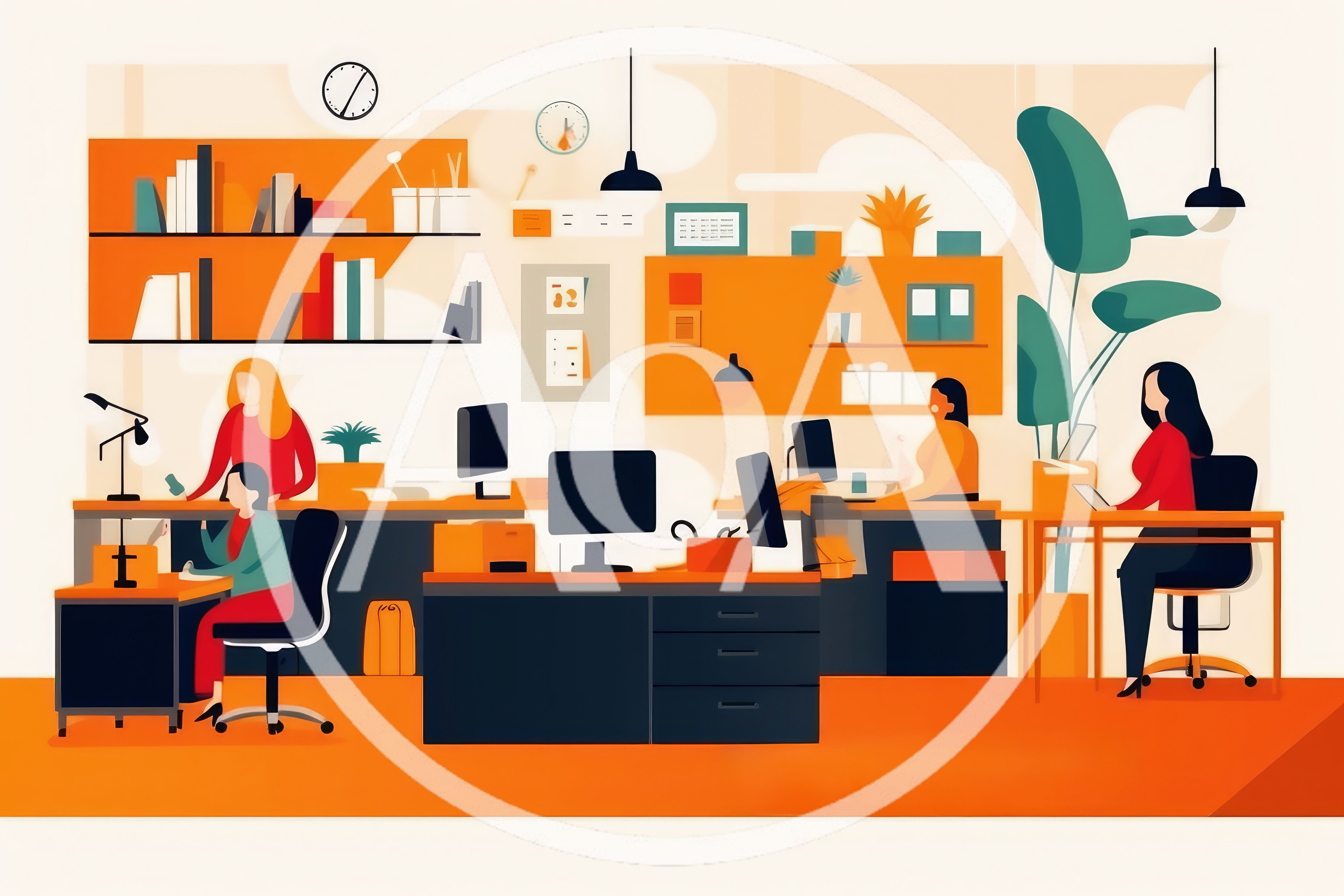 Diverse Professionals Working In A Modern Open Office