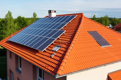 Solar Panels Installed on Residential Tiled Roof