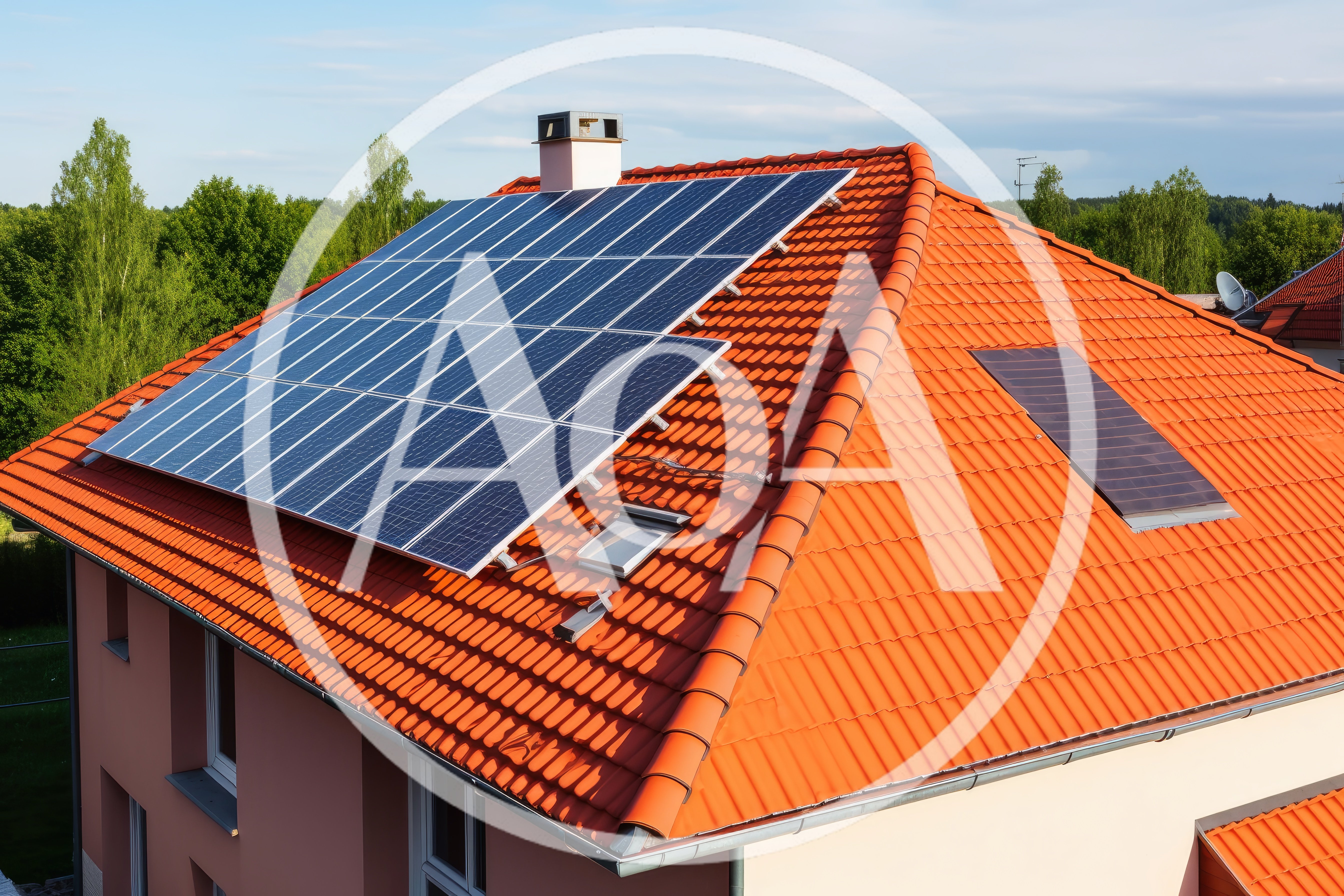 Solar Panels Installed on Residential Tiled Roof