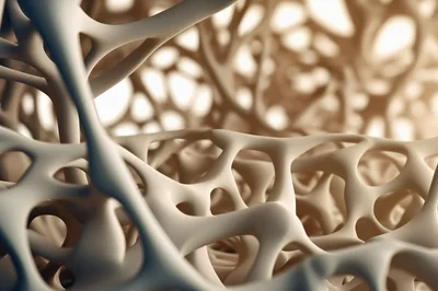 Microscopic View Of Human Cancellous Bone Structure