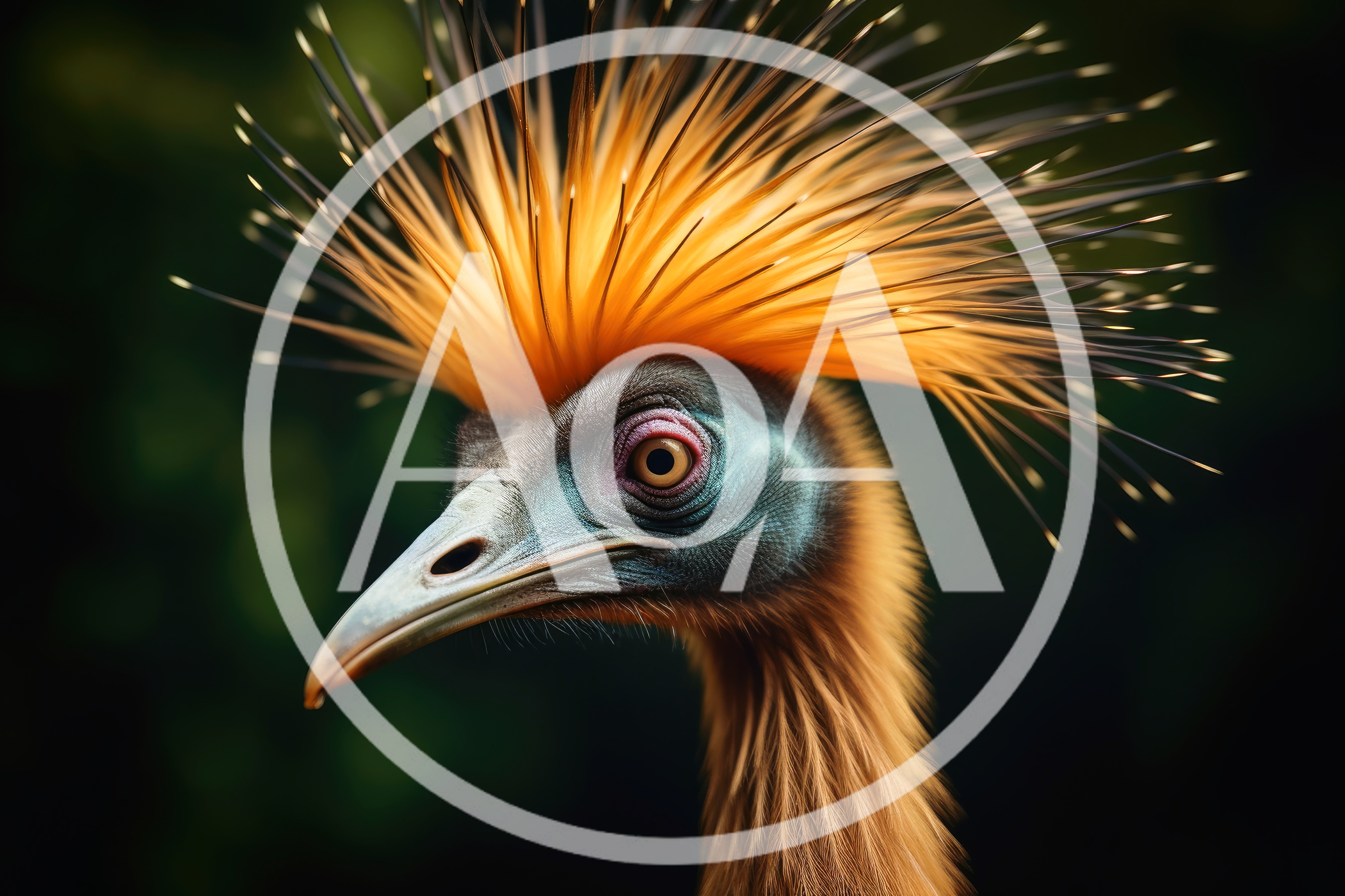 Close Up Portrait Of A Crowned Crane