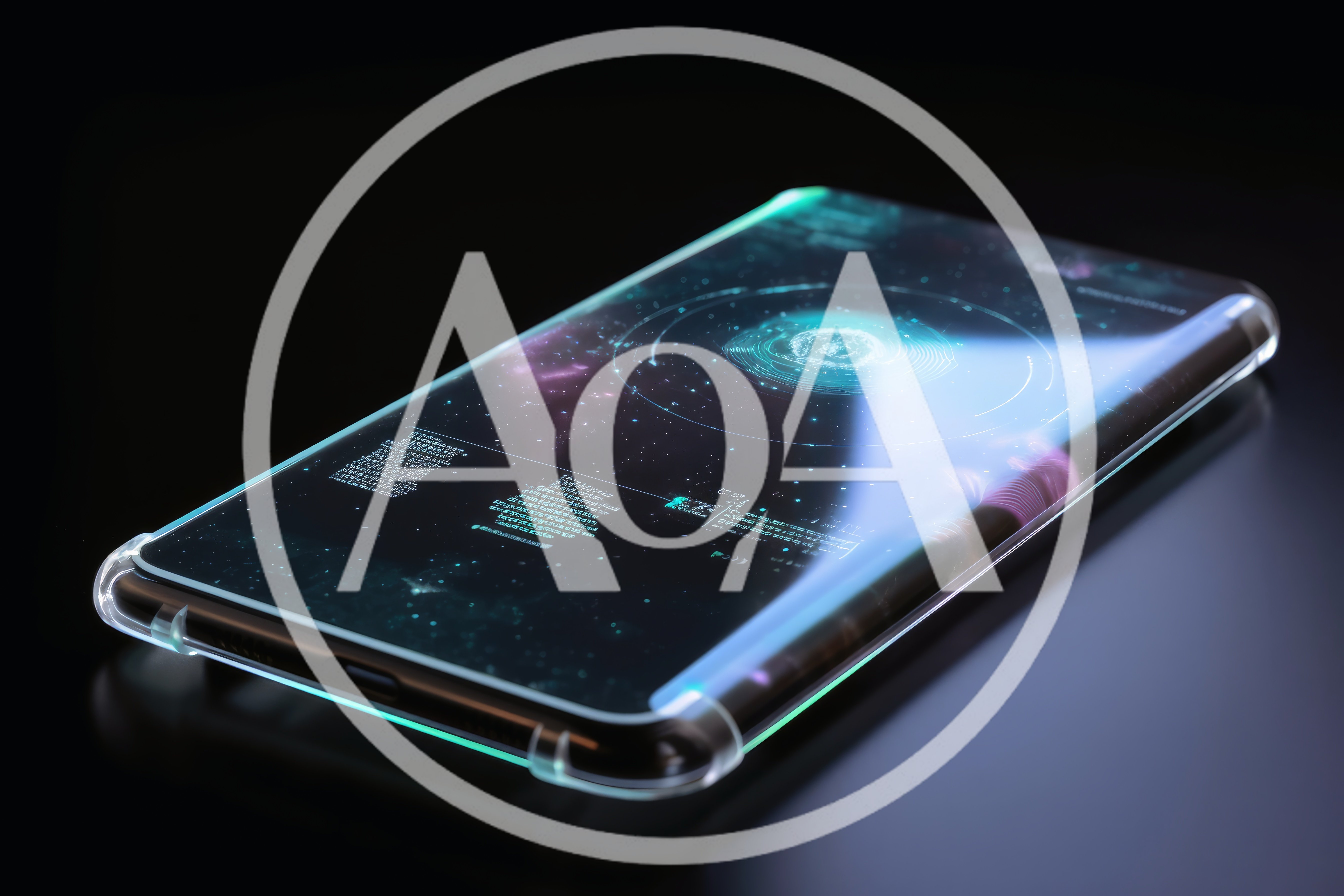 Futuristic Smartphone With Holographic Interface Display
