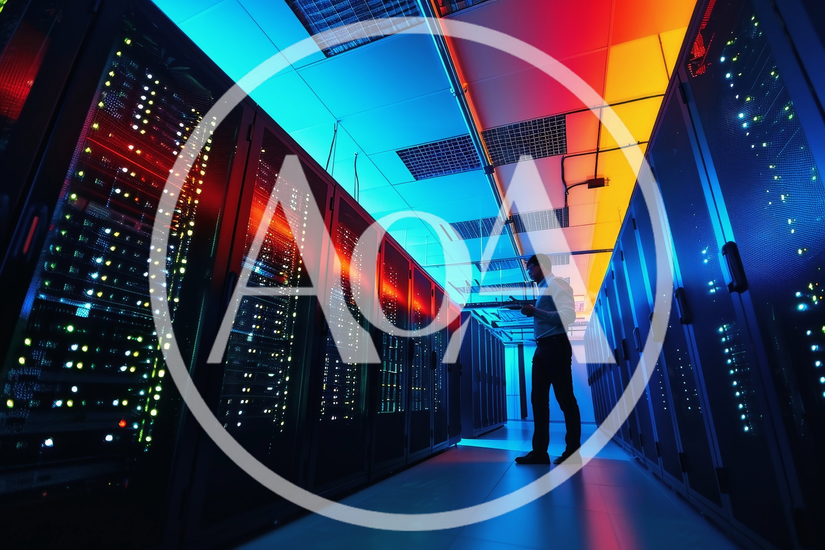 IT Technician Working In A Modern Data Center