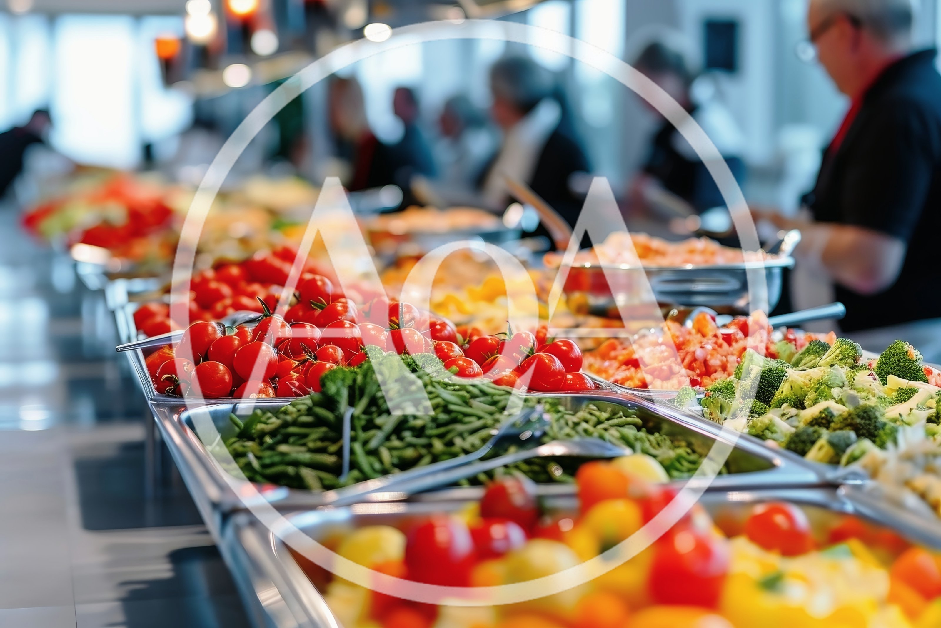 Fresh Salad Bar Buffet with Assorted Vegetables