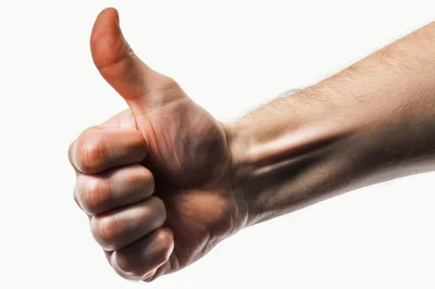 Close Up Of A Male Hand Giving Thumbs Up