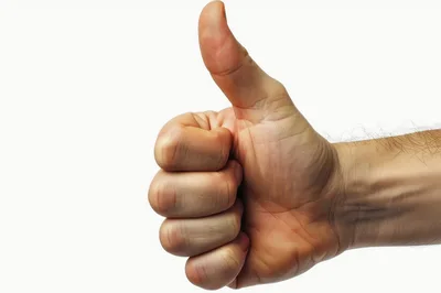 Close Up Of A Male Hand Giving Thumbs Up