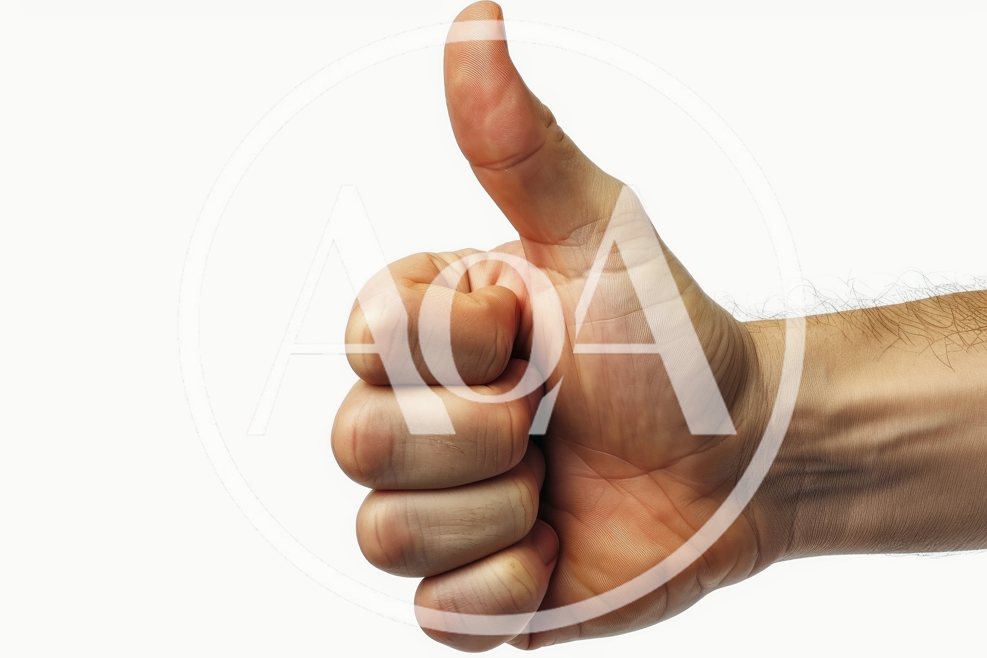 Close Up Of A Male Hand Giving Thumbs Up