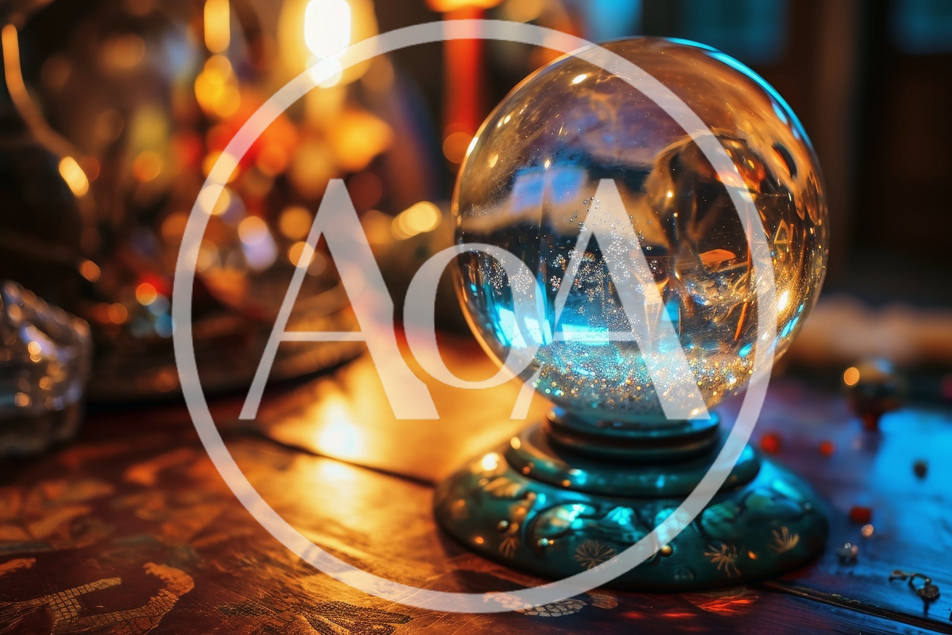Crystal Ball On Ornate Wooden Table