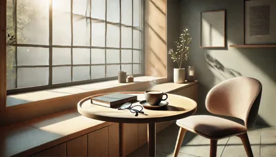 Cozy Morning Coffee Setup By A Sunny Window