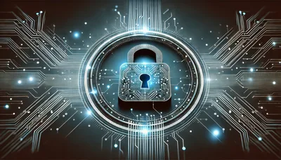 Digital Security Padlock With Circuit Board Patterns