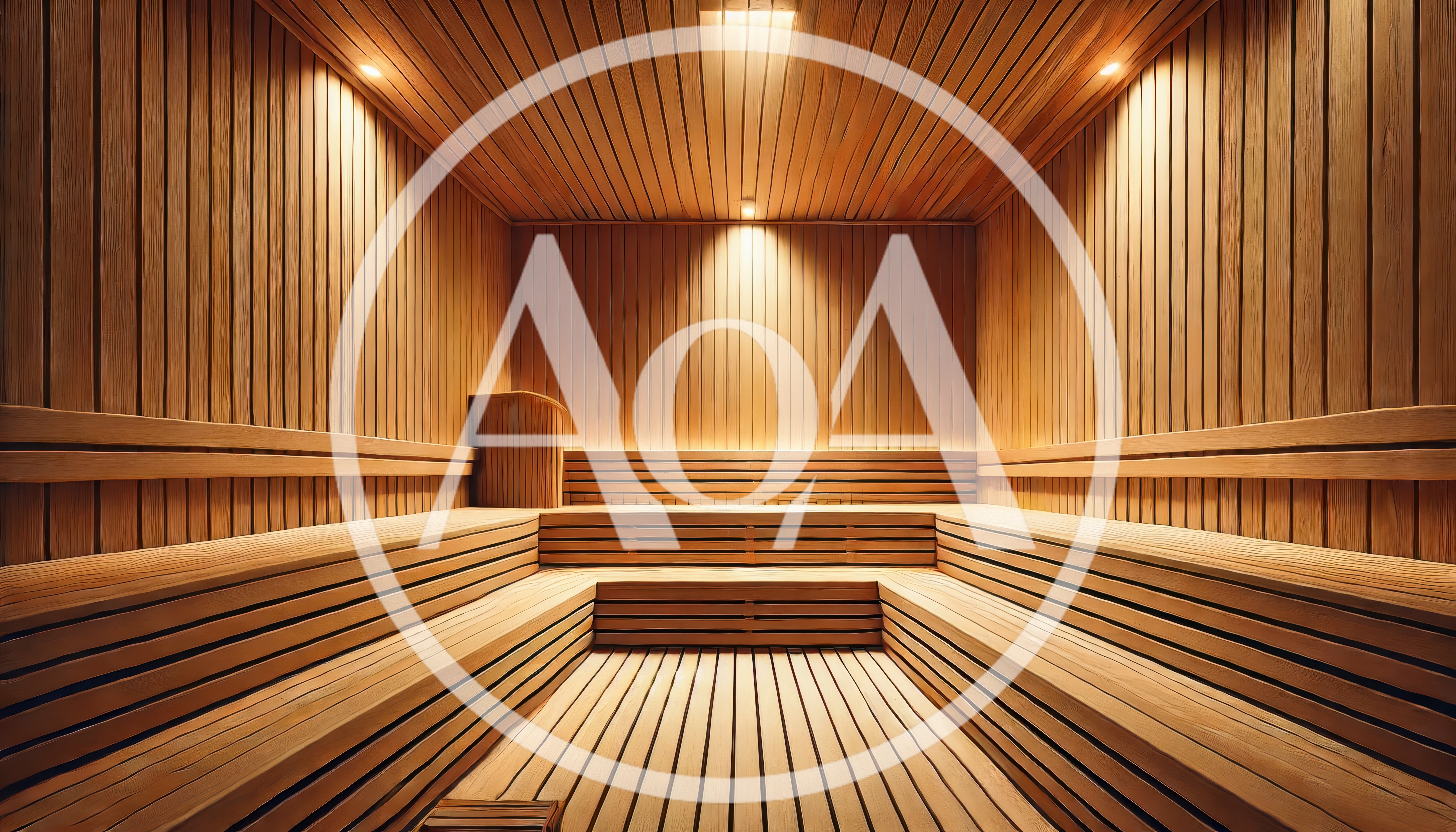 Empty Wooden Sauna Interior With Tiered Benches