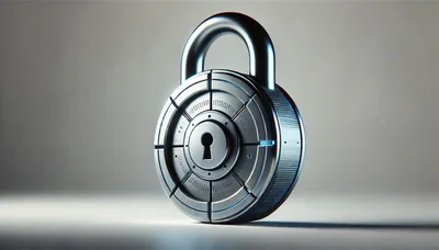 Metallic Circular Padlock With Keyhole