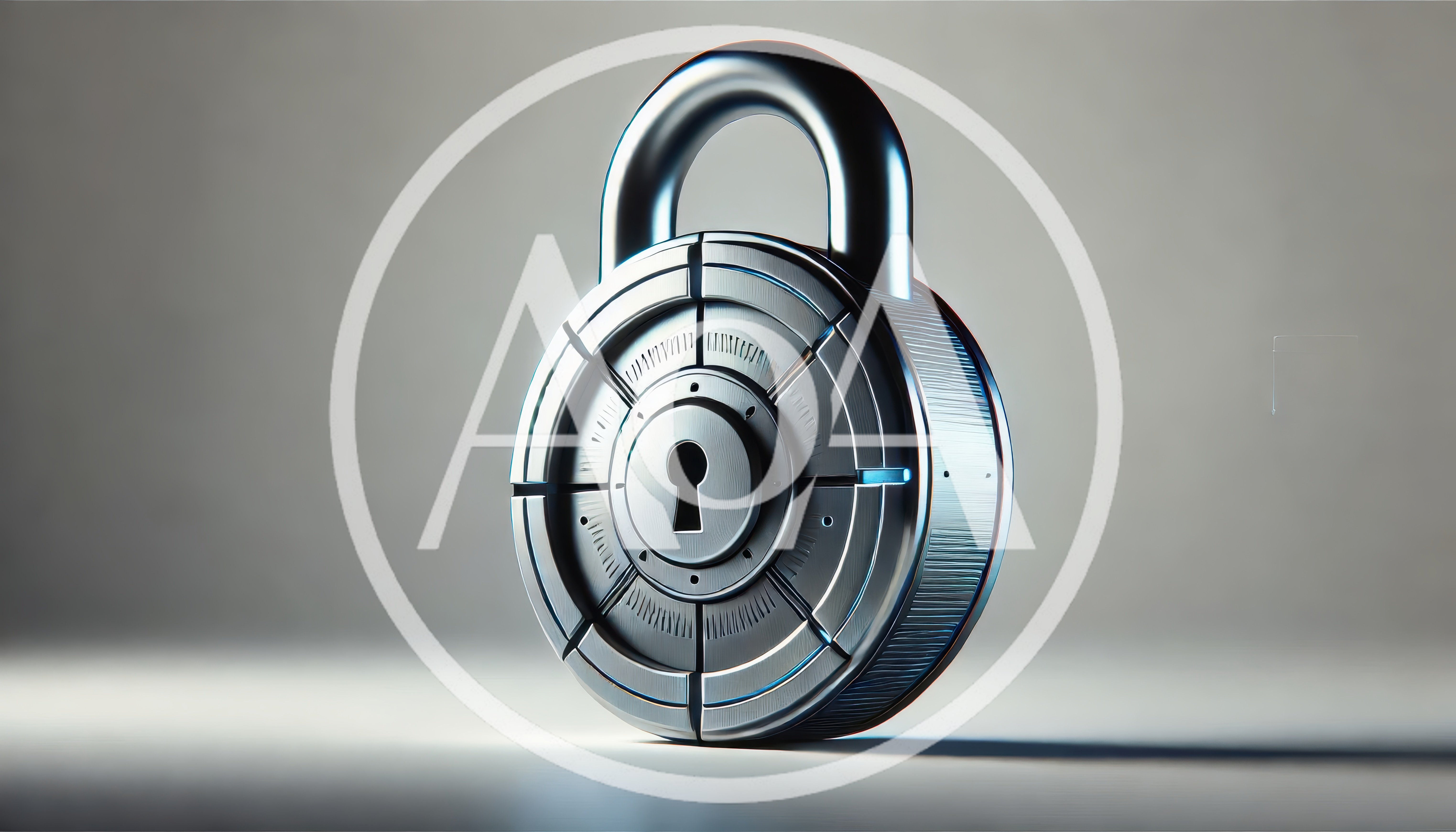 Metallic Circular Padlock With Keyhole