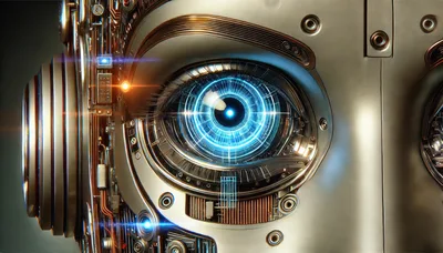 Close Up Of A Futuristic Robotic Eye