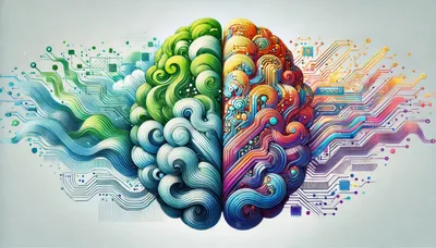 Digital Brain Illustration With Circuitry And Neural Networks