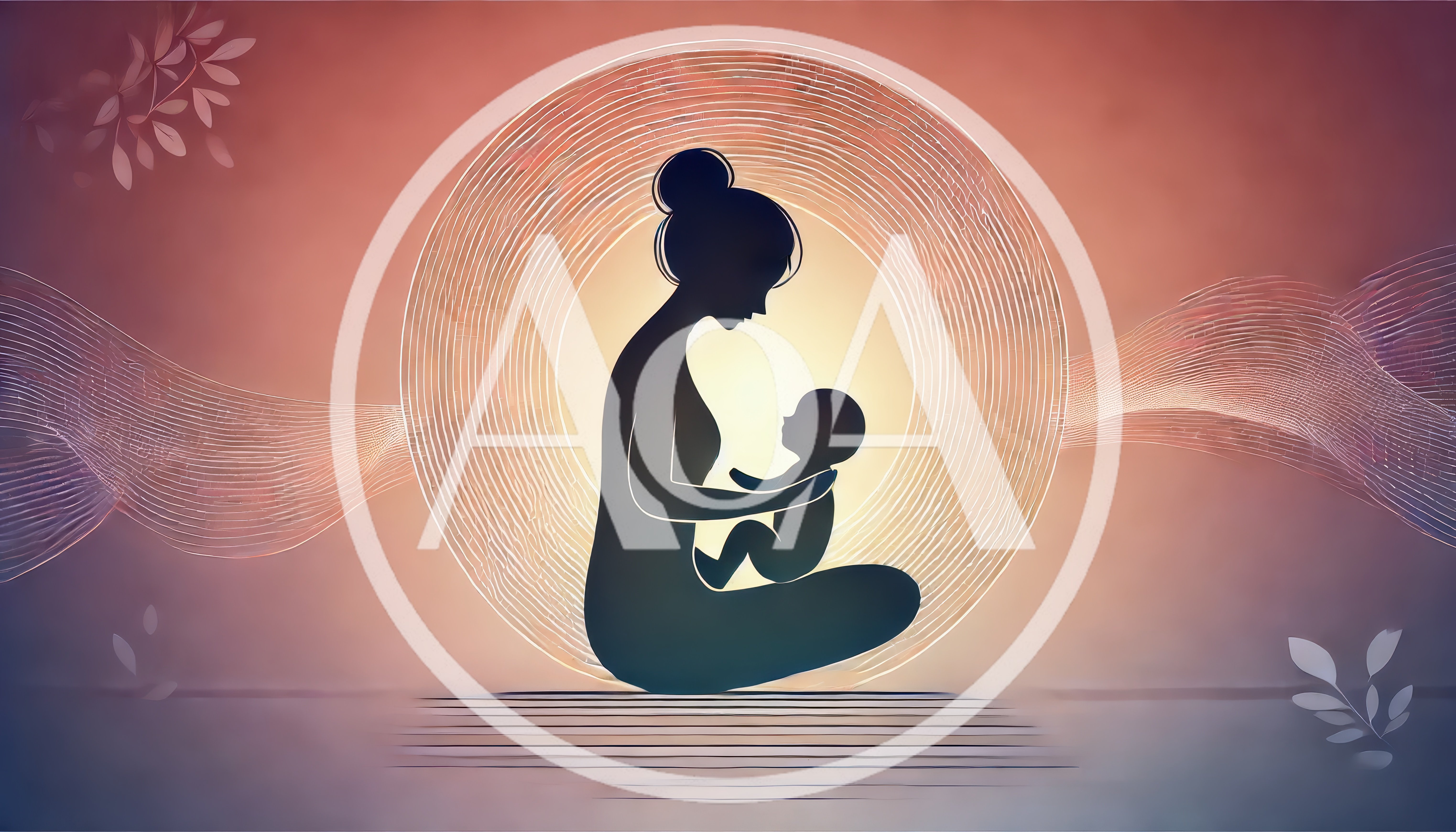 Silhouette of Mother Holding Her Baby
