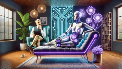 Robot Patient During Therapy Session With Psychologist
