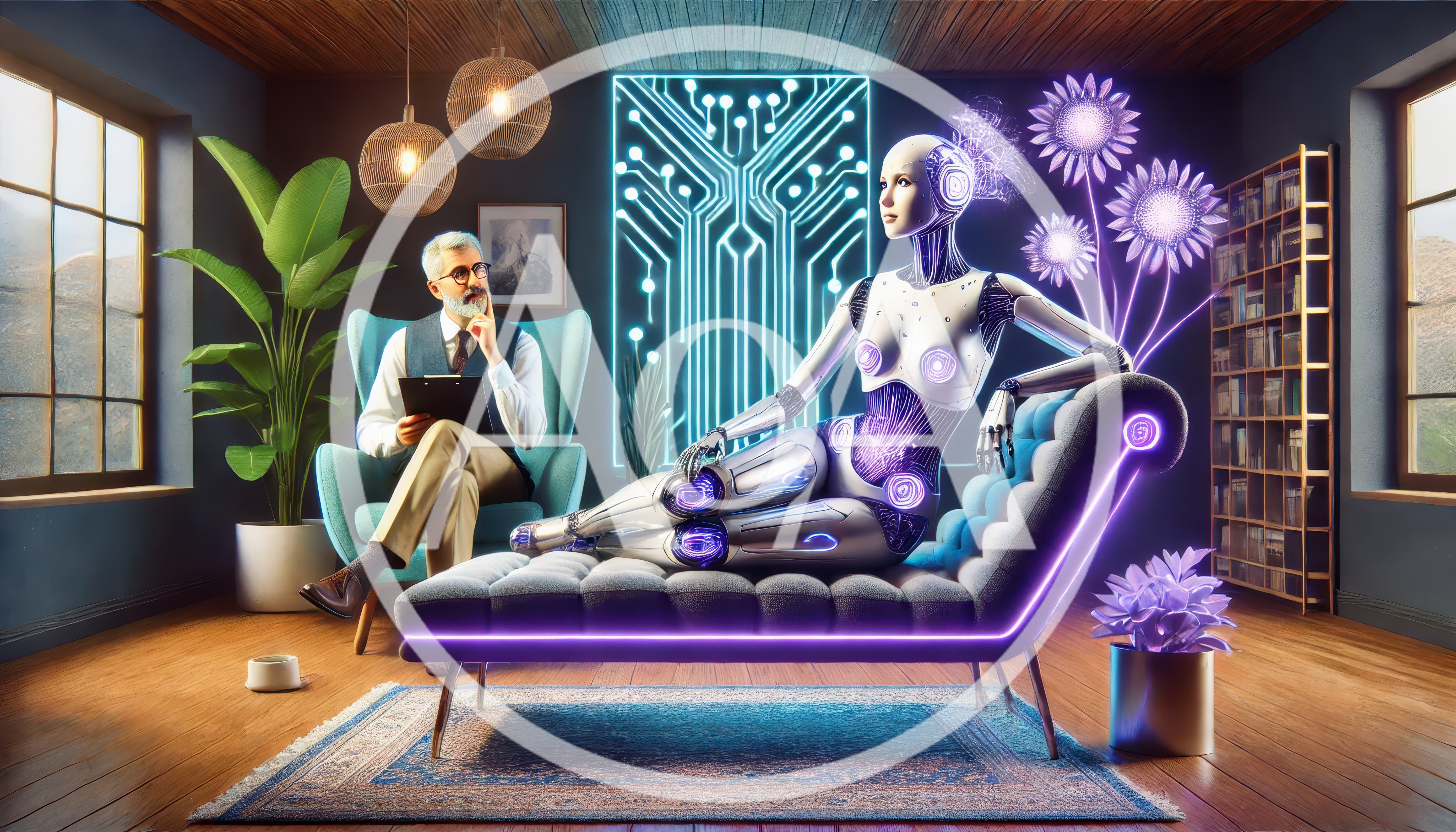 Robot Patient During Therapy Session With Psychologist