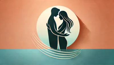 Romantic Silhouette Of A Couple Embracing
