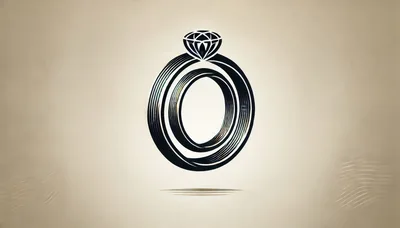 Abstract Diamond Ring Logo Design