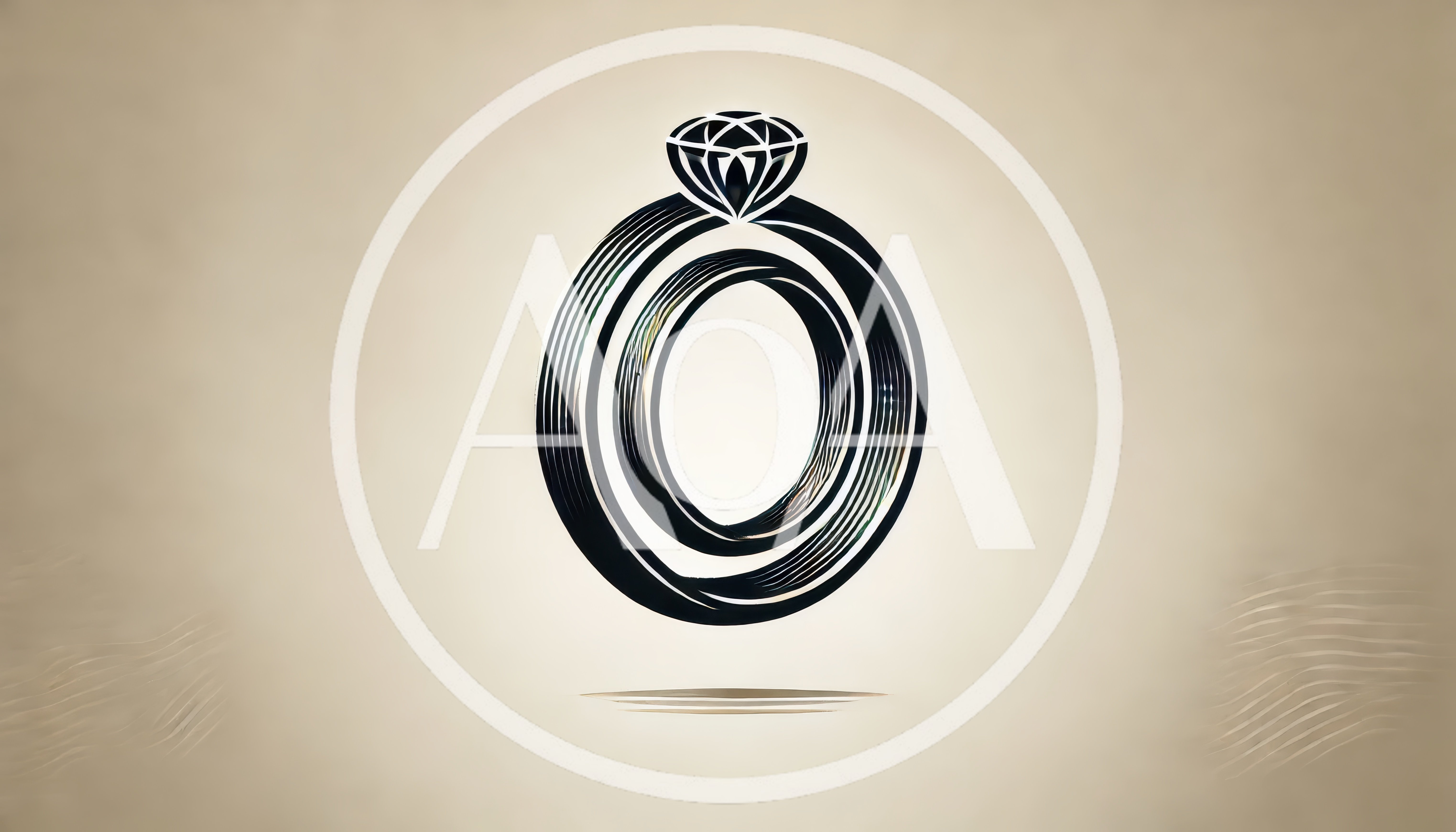 Abstract Diamond Ring Logo Design