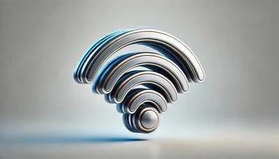 3D Metallic Wi-Fi Signal Icon