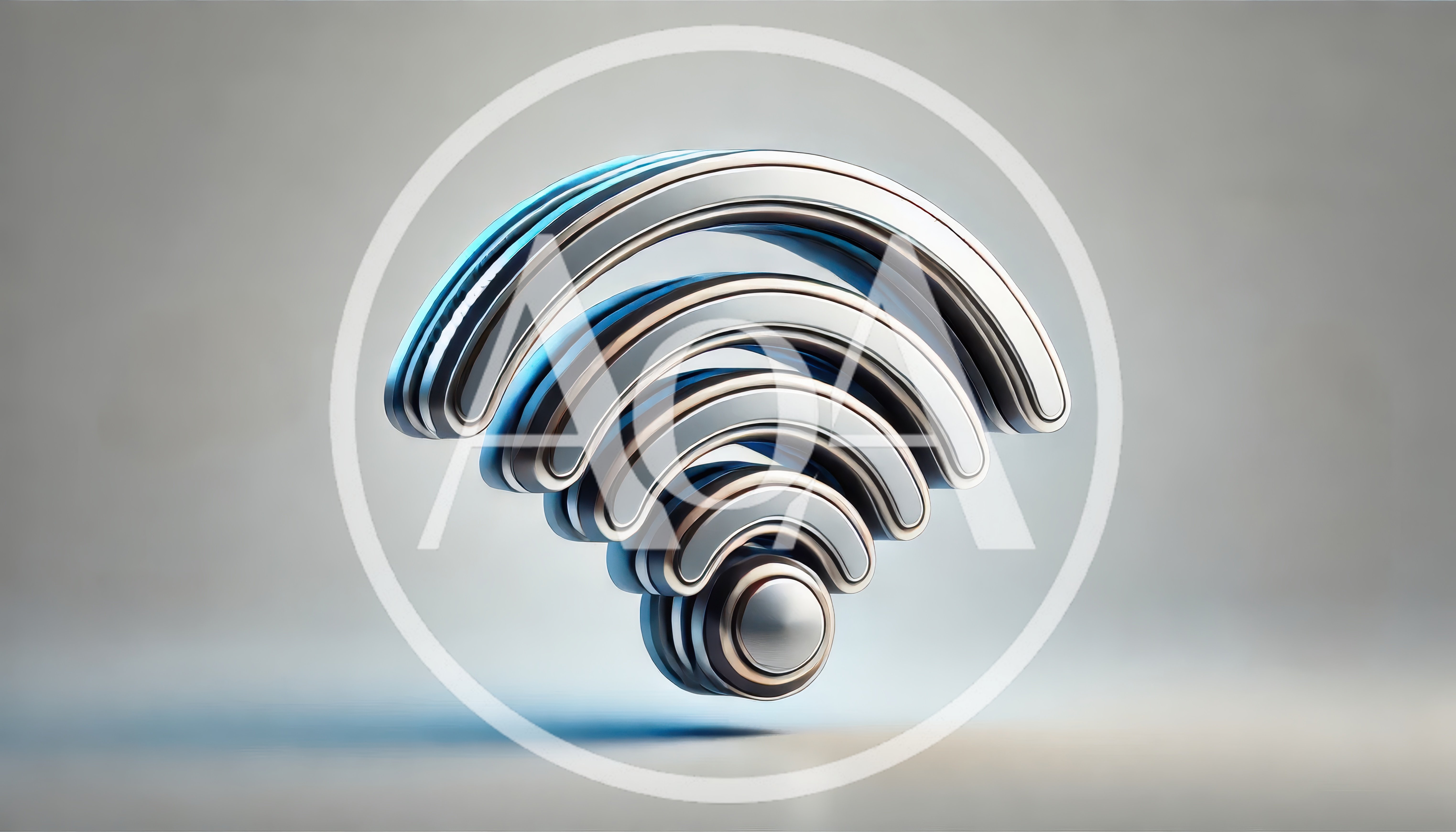3D Metallic Wi-Fi Signal Icon