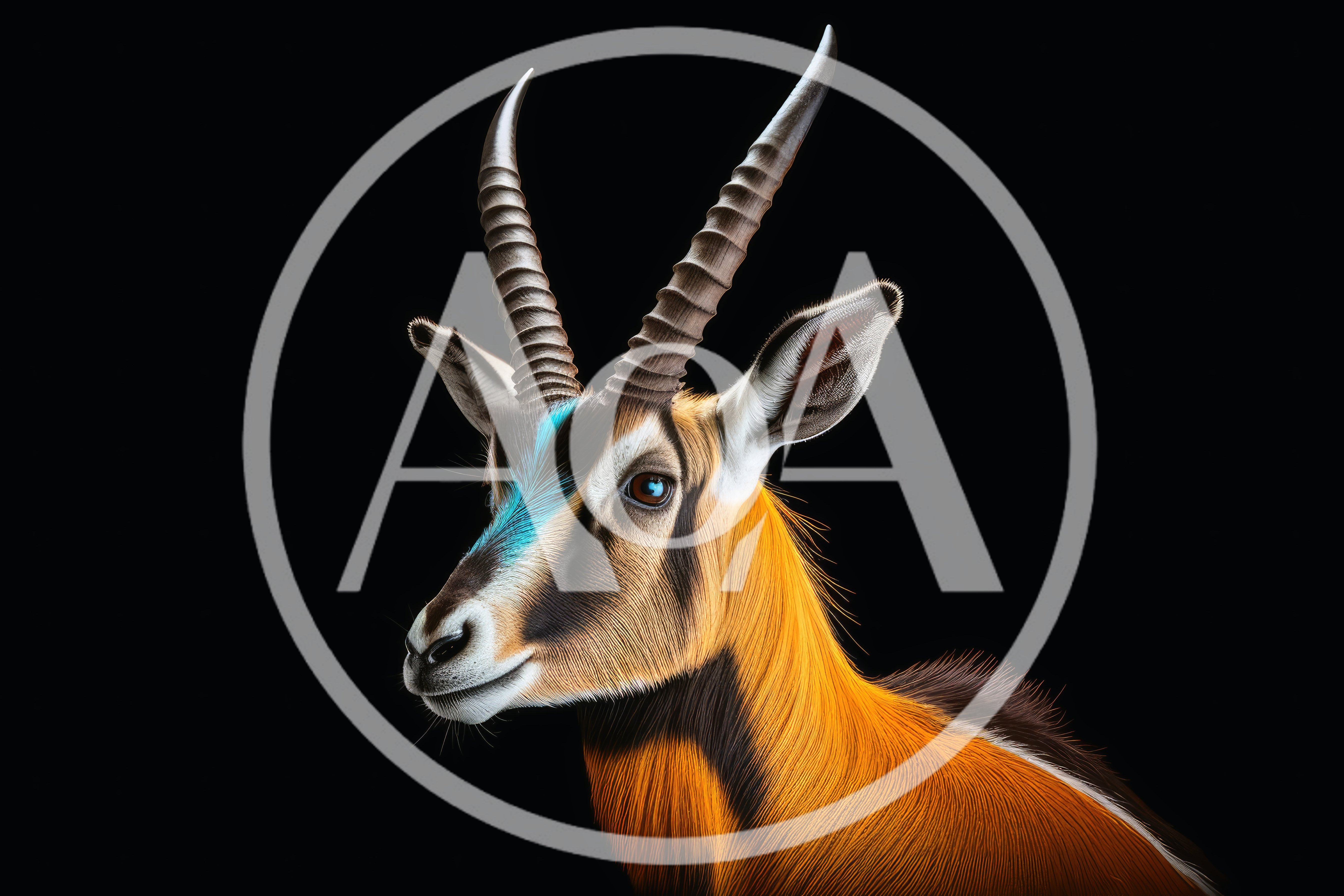 Portrait Of A Majestic Antelope With Vibrant Markings