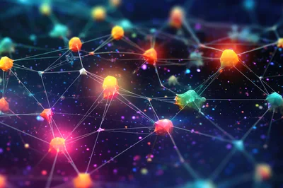 Abstract Neural Network Connection Visualization