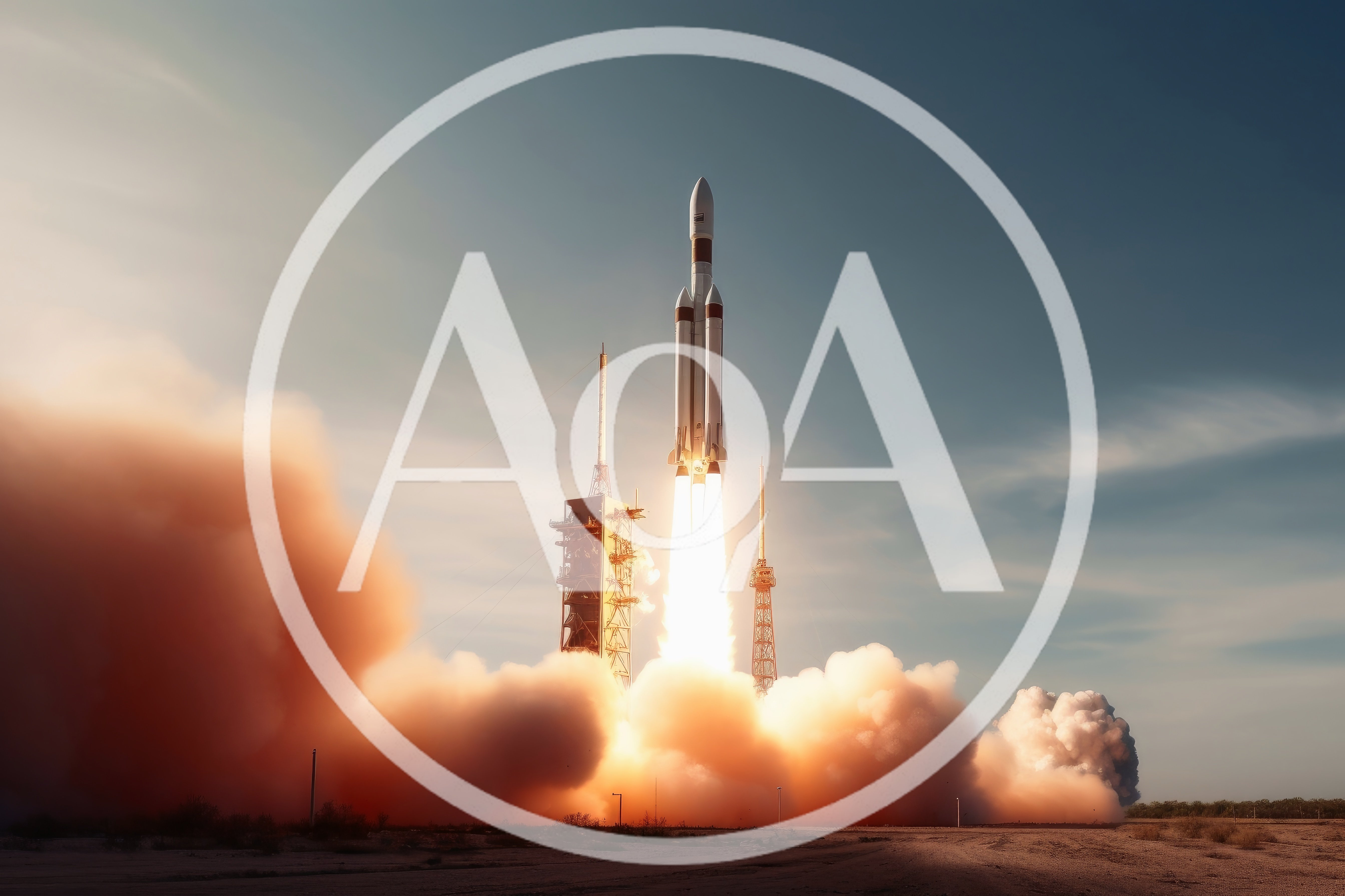 Heavy Lift Rocket Launching From Spaceport