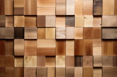 Abstract Wooden Block Wall Texture Background