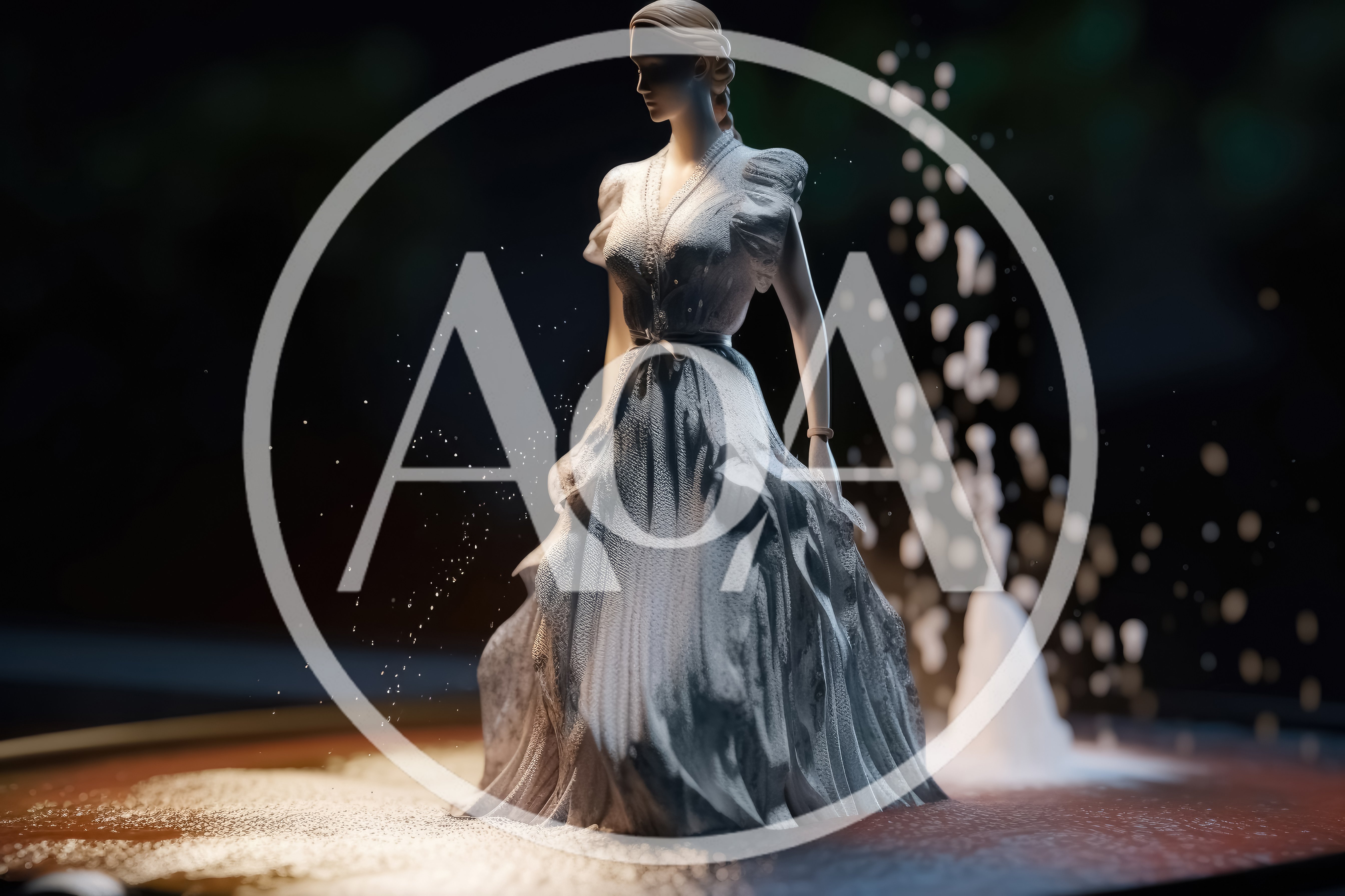 Elegant Statue Of A Woman In A Flowing Dress