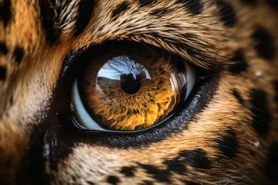 Extreme Close Up Of A Leopard Eye
