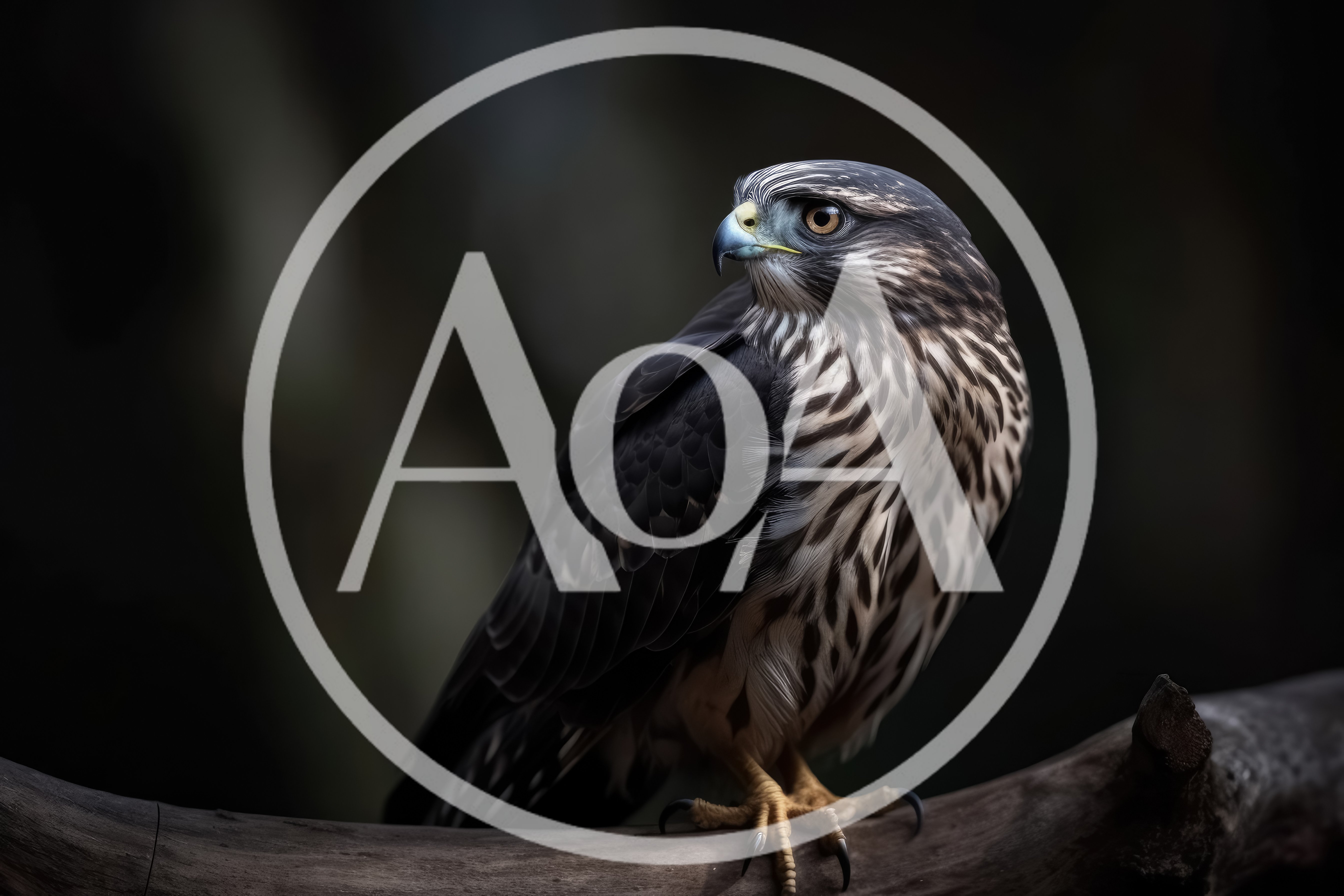 Majestic Juvenile Northern Goshawk Perched on Branch