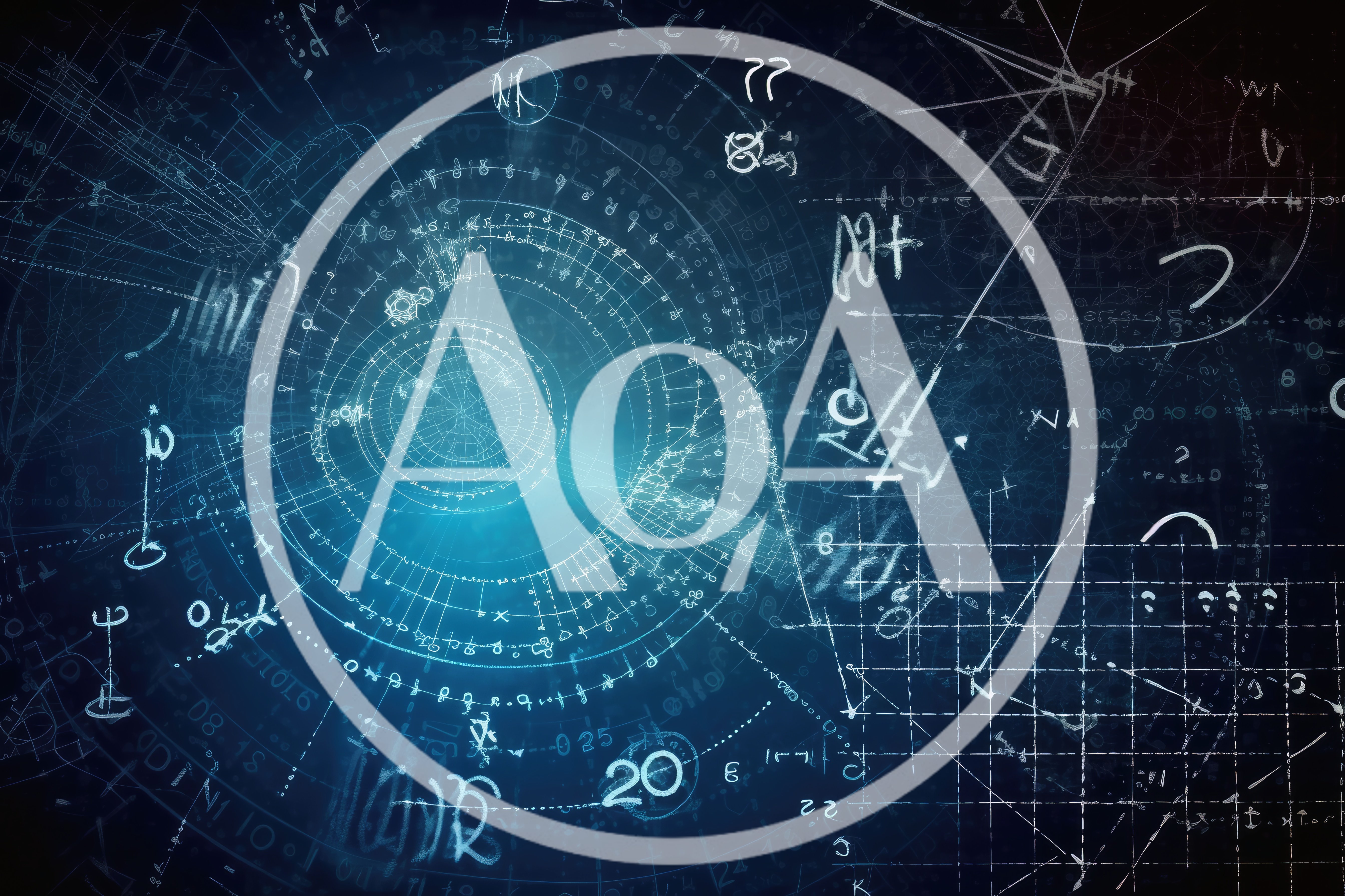 Abstract Digital Background With Mathematical Formulas And Geometric Patterns