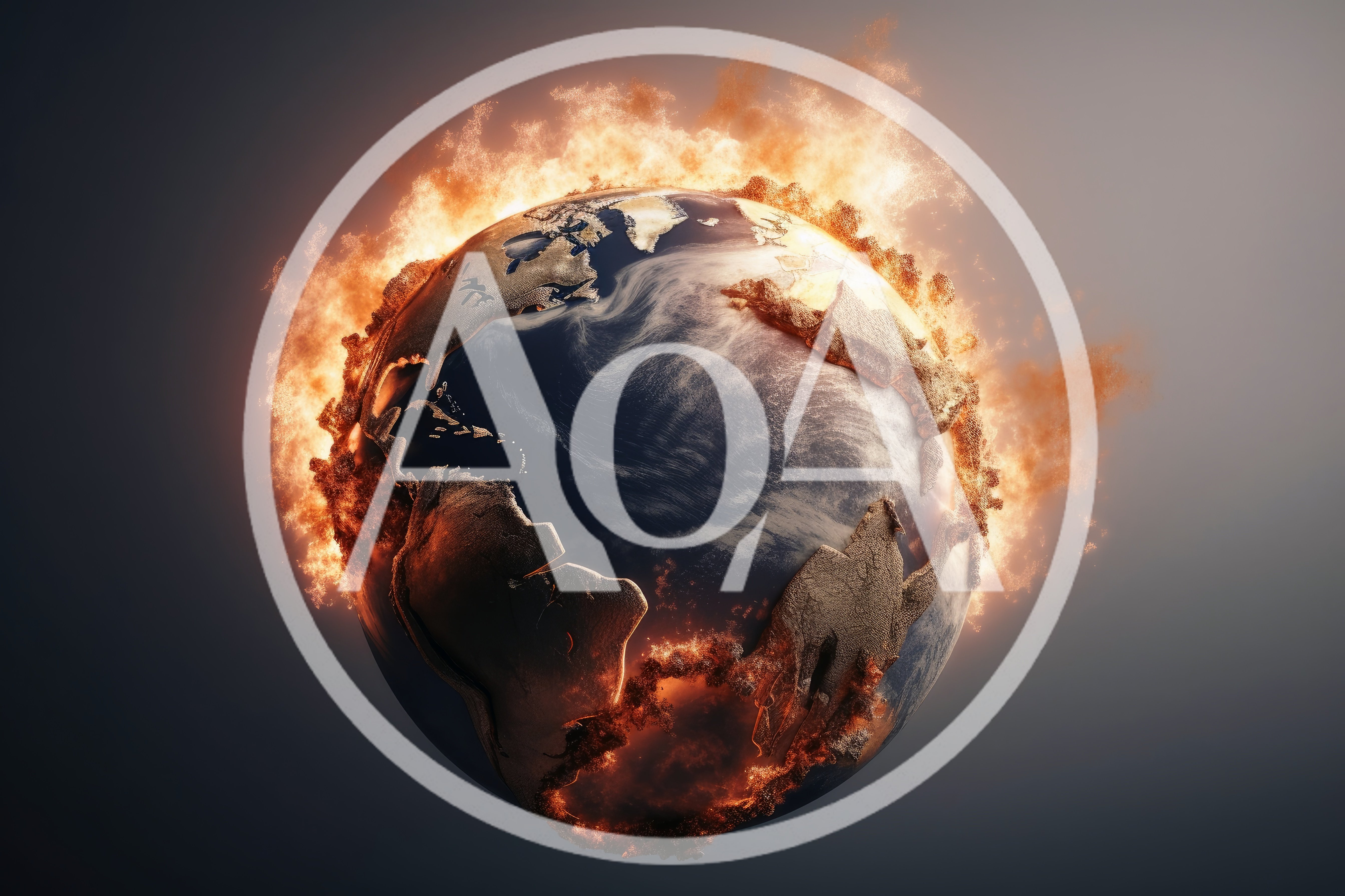Burning Earth Globe Concept Representing Climate Change