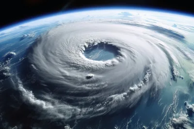 Satellite View Of A Massive Tropical Cyclone