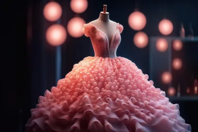 Pink Ball Gown On A Mannequin