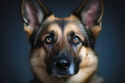 Portrait Of A Majestic German Shepherd Dog